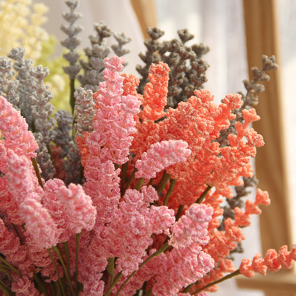 Hot Sale Artifical Lavender Branches Faux Laverder Stems Wedding Flower Table Plants for Vase