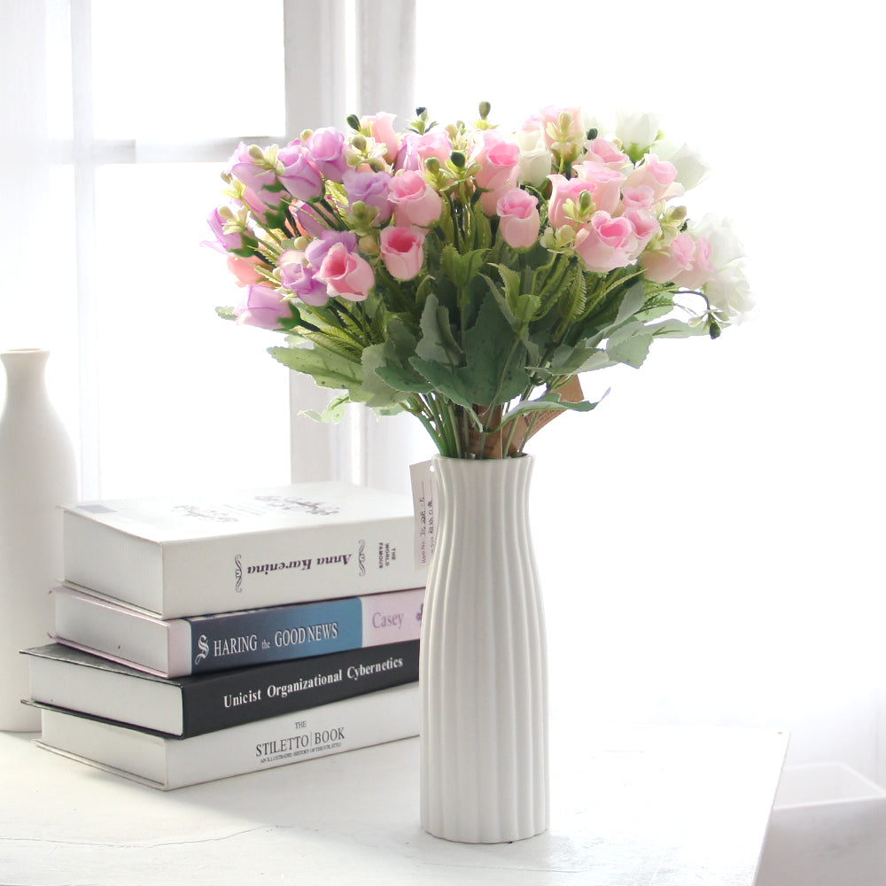 30CM Rouge Spring and Summer Silk Rose Artificial Flower Home Decoration Table flowers
