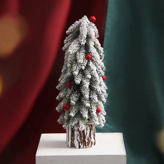 2023 Christmas Decoration Supplies Artificial Snowing Christmas Tree Small Artificial Tree Ornament