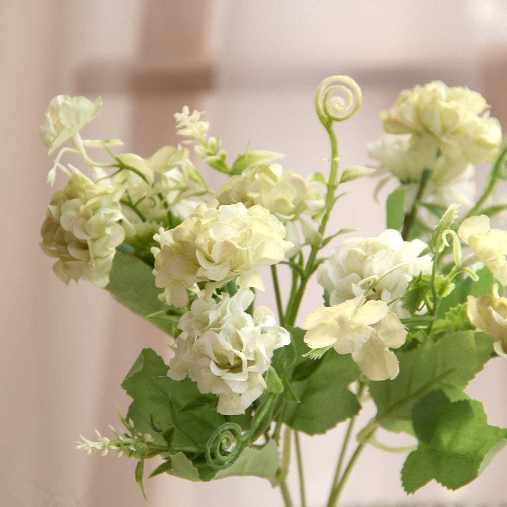 Hot Sale 11.42INCH White Hydrangeas Flowers Artificial Silk Hydrangea Flowers Wedding Flowers Home Hotel Decoration
