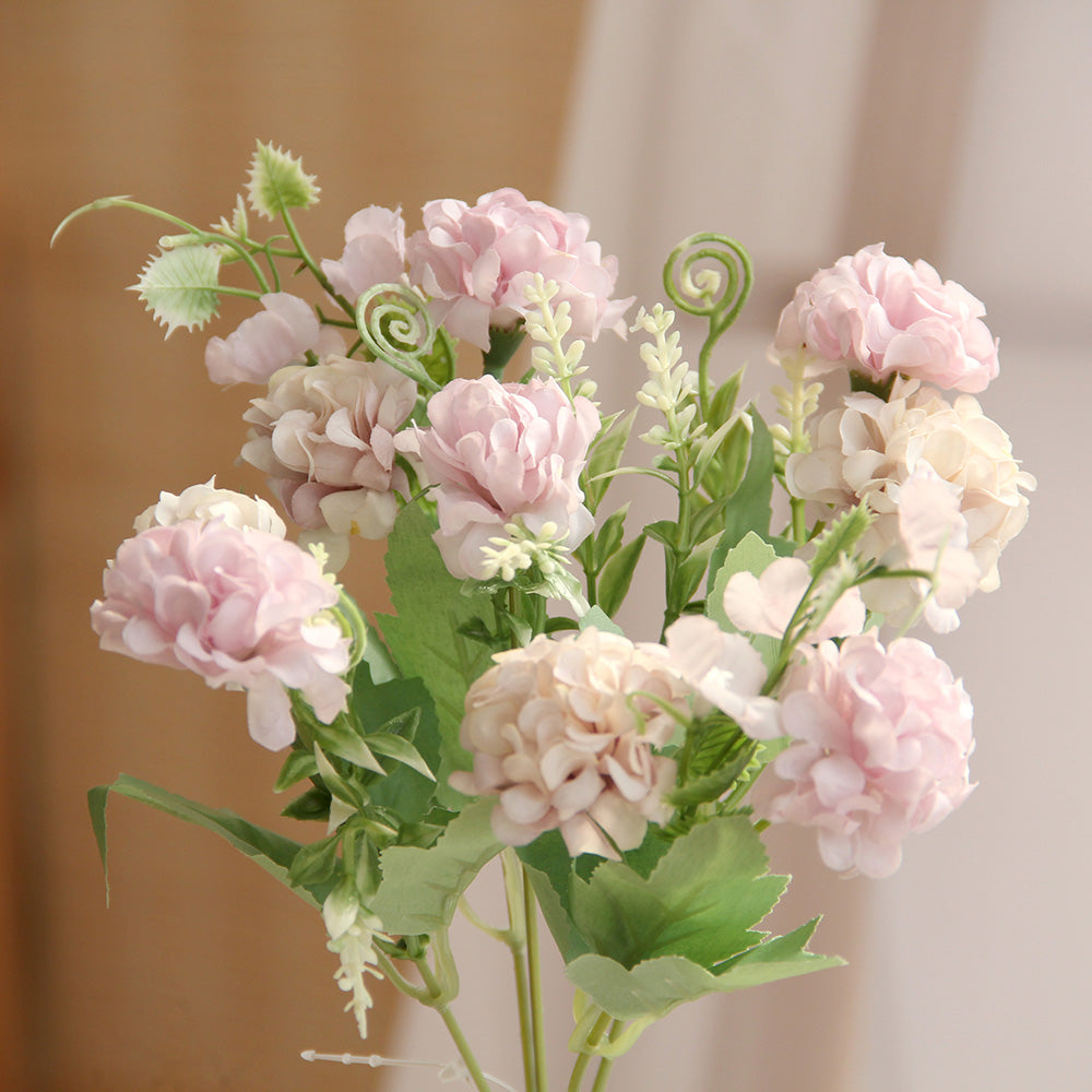 Hot Sale 11.42INCH White Hydrangeas Flowers Artificial Silk Hydrangea Flowers Wedding Flowers Home Hotel Decoration