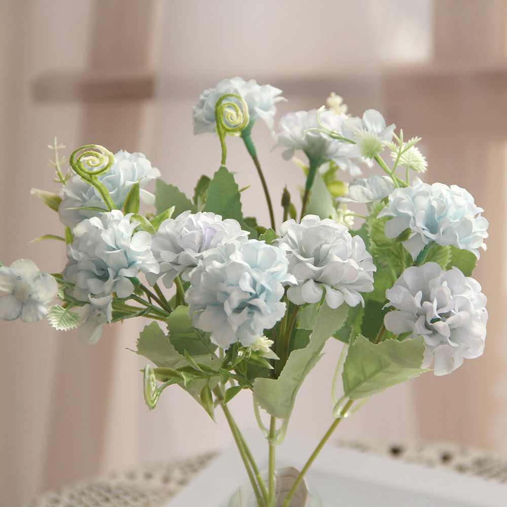 Hot Sale 11.42INCH White Hydrangeas Flowers Artificial Silk Hydrangea Flowers Wedding Flowers Home Hotel Decoration