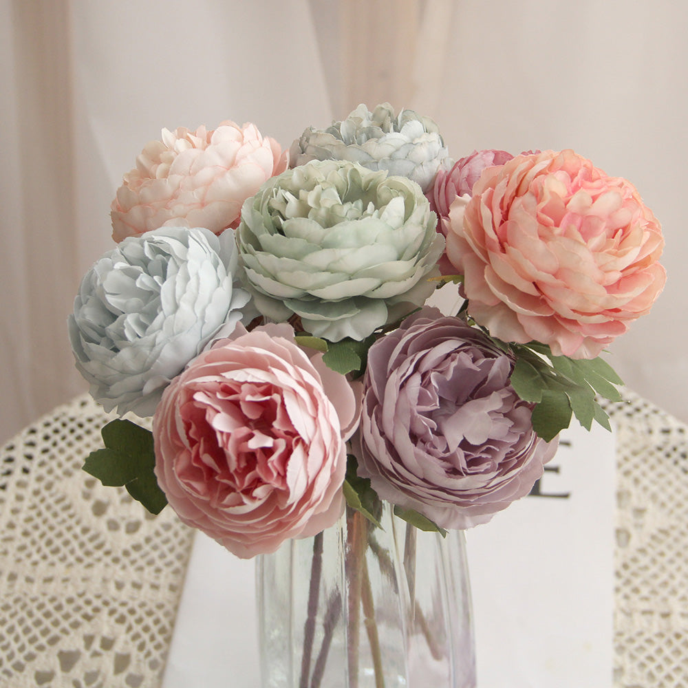 Artificial Silk Flower Bush Wedding and Home Decor Factory Wholesale Garden Outdoor Decorations Hot Flowers Indoor Gifts