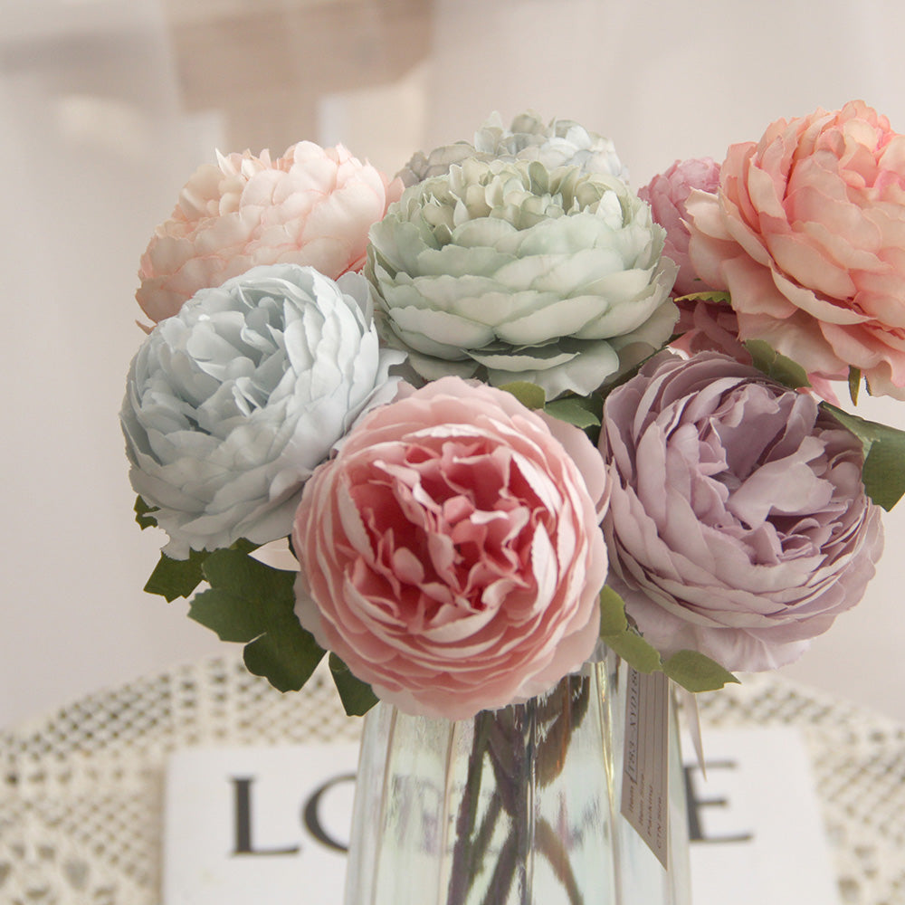 Artificial Silk Flower Bush Wedding and Home Decor Factory Wholesale Garden Outdoor Decorations Hot Flowers Indoor Gifts