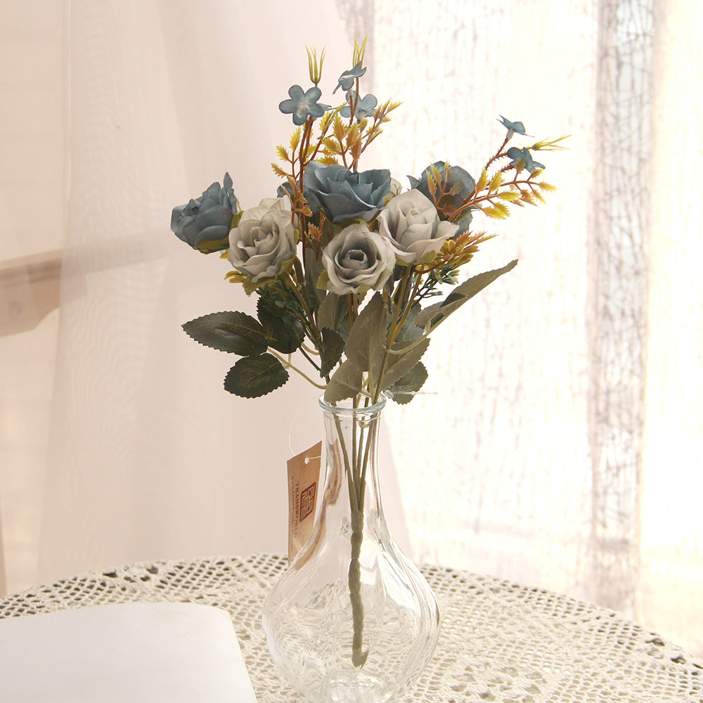 Wholesale High Quality 12.6INCH Artificial Rose Flower High Simulation Home Wdding Party Decorative flower