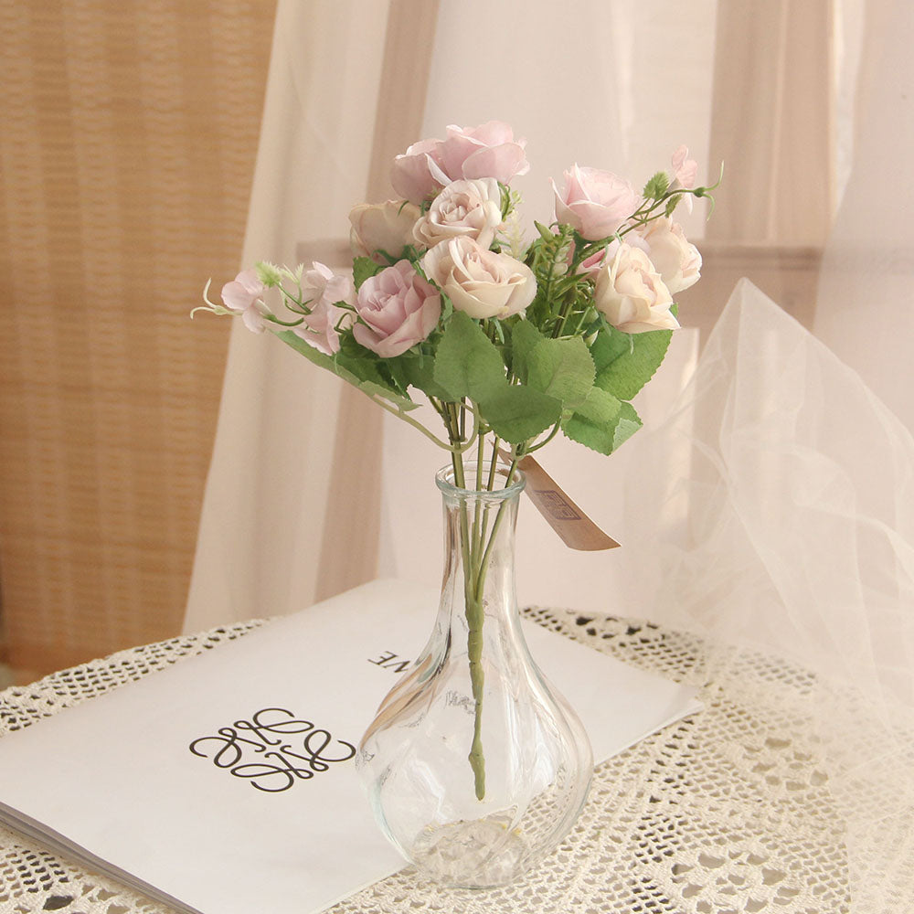 Beautiful Design Factory Roses White Silk Flower Bushes Bouquets Wedding Peony Artificial Flowers Rose Bouquet Home Decor
