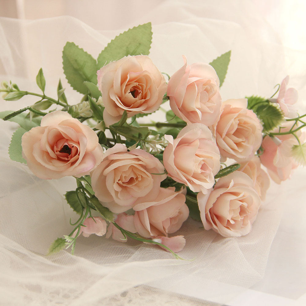 Transworld Classic Artificial Rose Flowers Bunching Spring Roses For Wedding Table Centerpieces Decoration Floral Arrangement