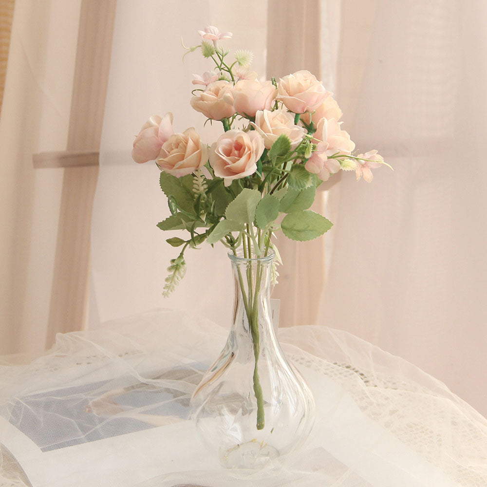 Beautiful Design Factory Roses White Silk Flower Bushes Bouquets Wedding Peony Artificial Flowers Rose Bouquet Home Decor
