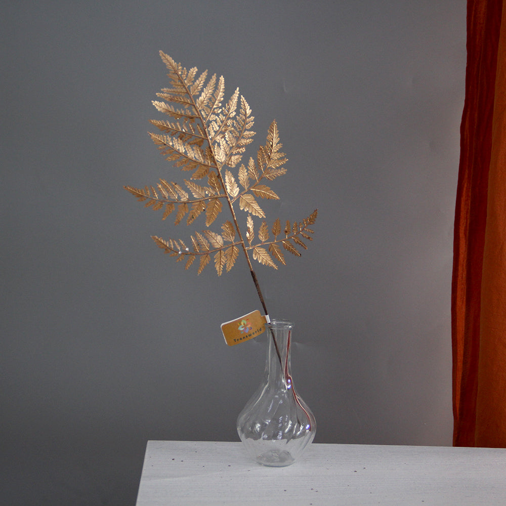 Wholesale Christmas Picks Golden Pick/Spray 45cm Glittered Leaf Gold Branches for Party & Holiday Supplies