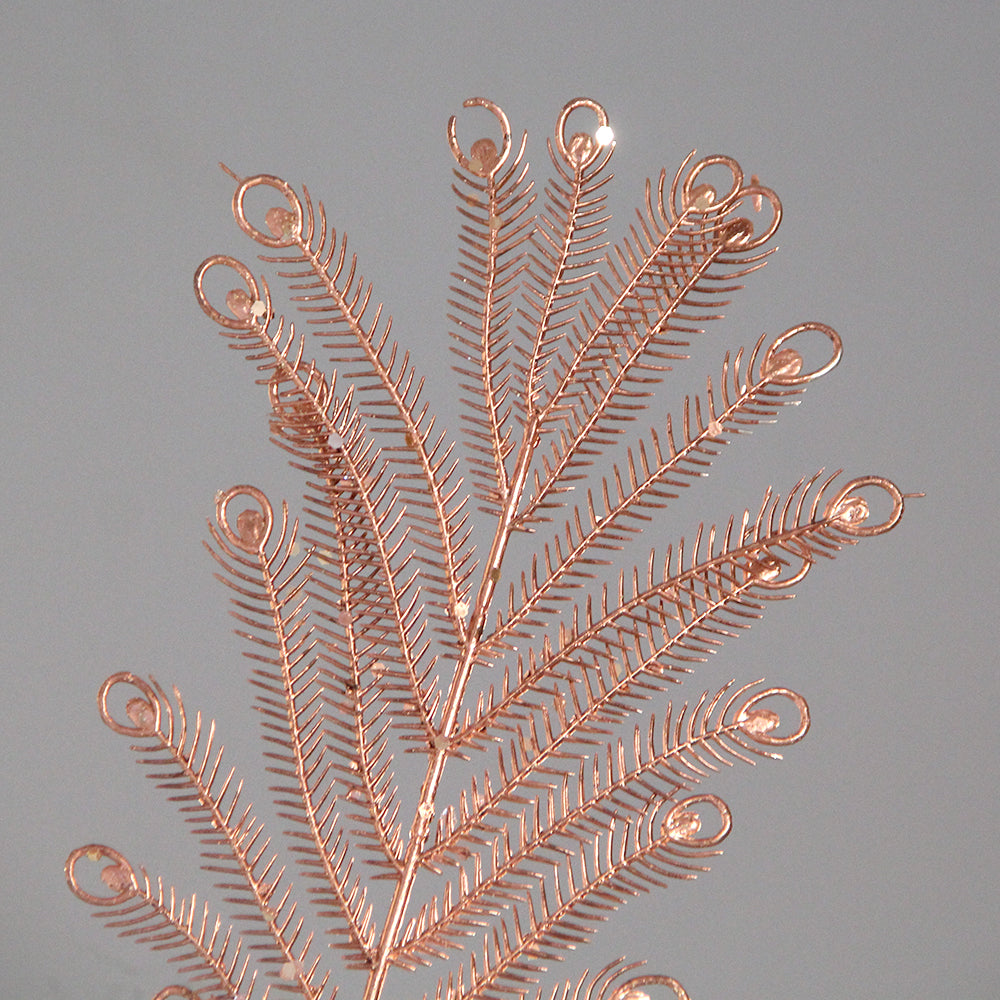 Wholesale Christmas Picks Golden Pick/Spray 43cm Glittered Leaf Gold Branches for Party & Holiday Supplies
