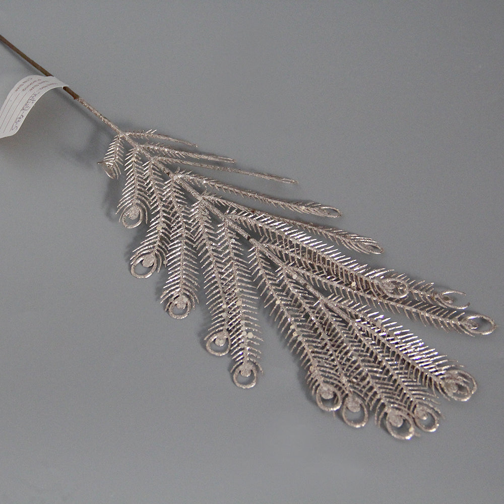 Wholesale Christmas Picks Golden Pick/Spray 43cm Glittered Leaf Gold Branches for Party & Holiday Supplies