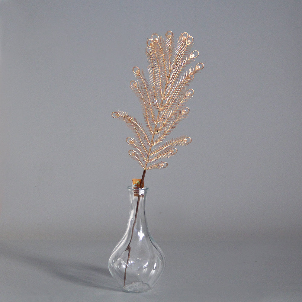 Wholesale Christmas Picks Golden Pick/Spray 43cm Glittered Leaf Gold Branches for Party & Holiday Supplies