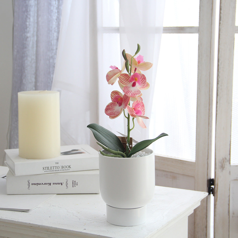 44cm 3D 6 flowers mini orchid artificial flower home decoration