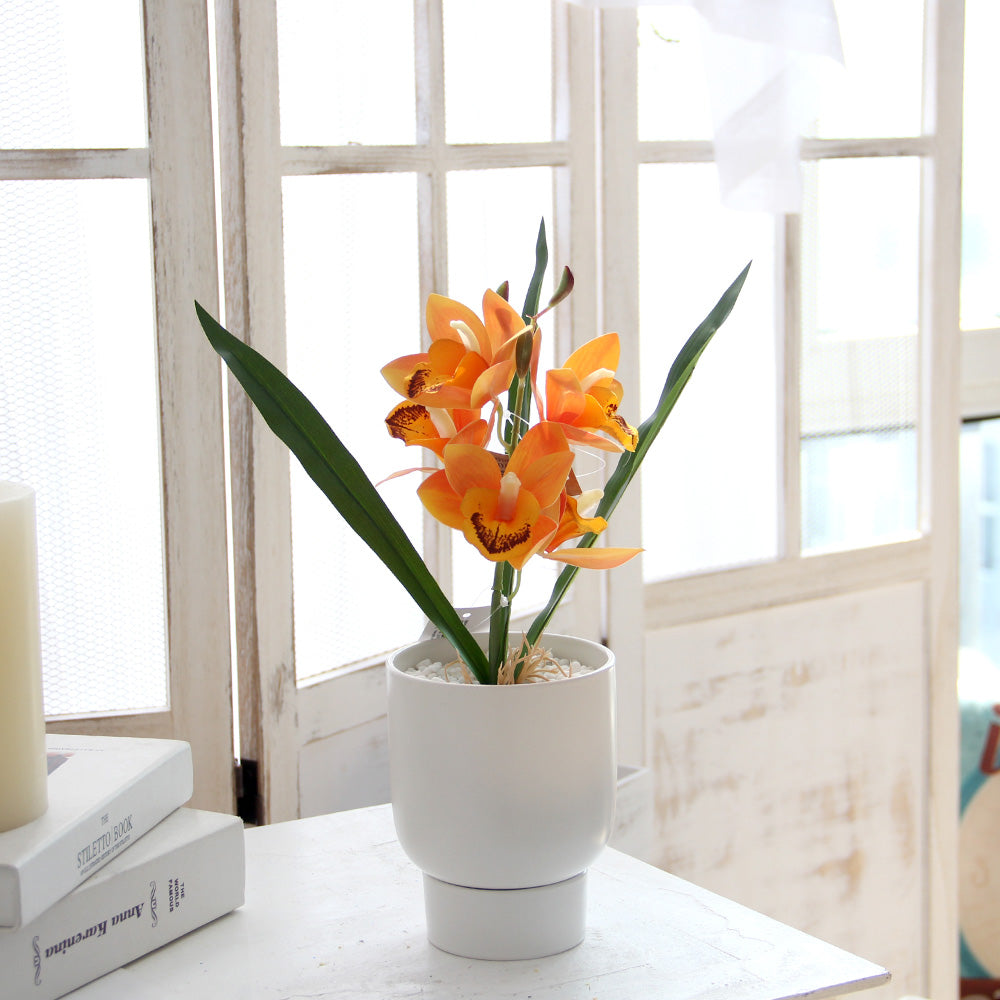 31cm 3D cymbidium orchid artificial flower home decoration