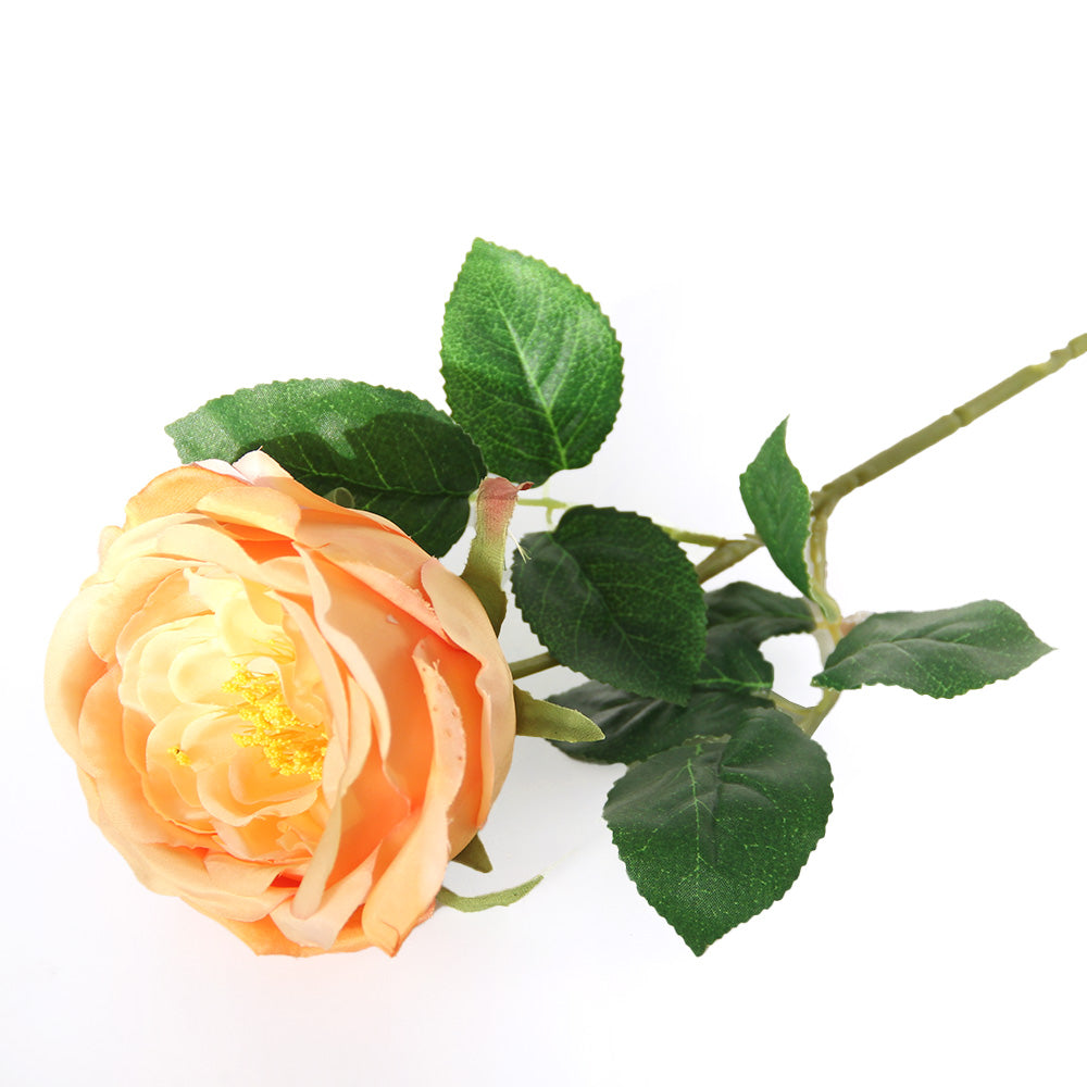 Wholesale Handmade DIY Flower Ball Single Branch Austin Rose Camellia Artificial Flowers Decorative Plastic Material