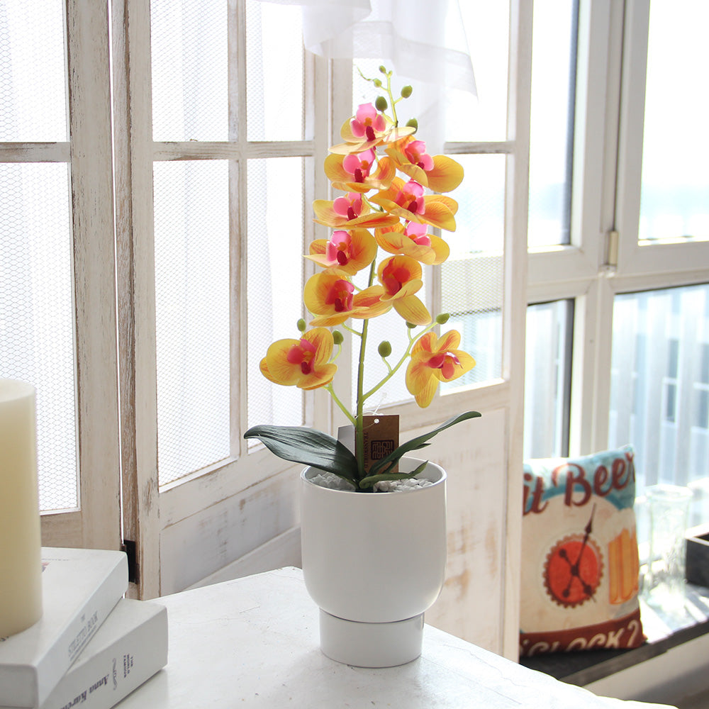 44cm 3D 11 flowers mini orchid artificial flower home decoration