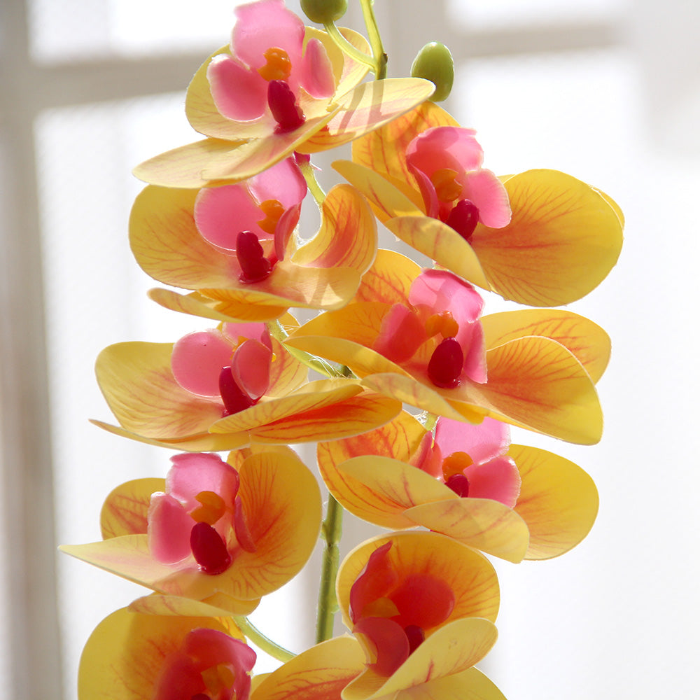 44cm 3D 11 flowers mini orchid artificial flower home decoration