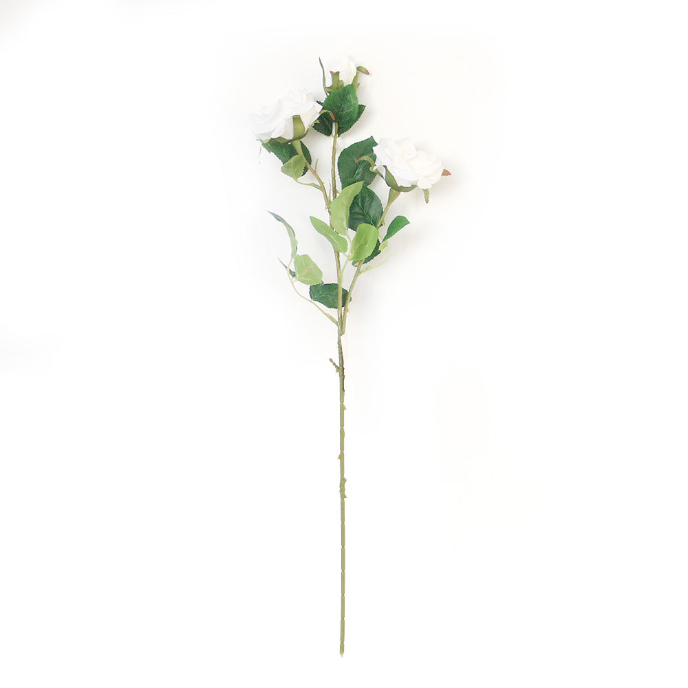 High Quality 63CM 3 Heads Curled Large Rose Spary Artificial Flower For Home Table Decoration