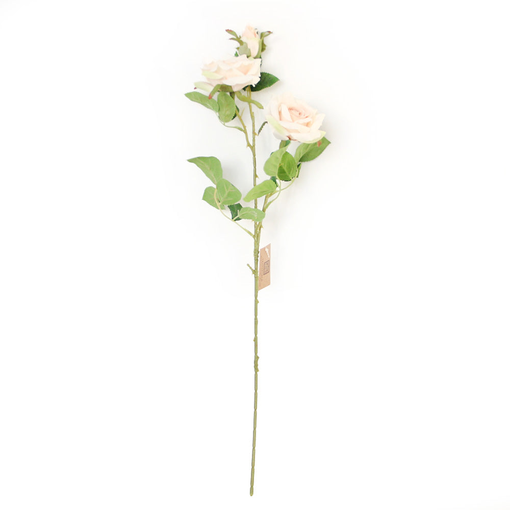 High Quality 63CM 3 Heads Curled Large Rose Spary Artificial Flower For Home Table Decoration
