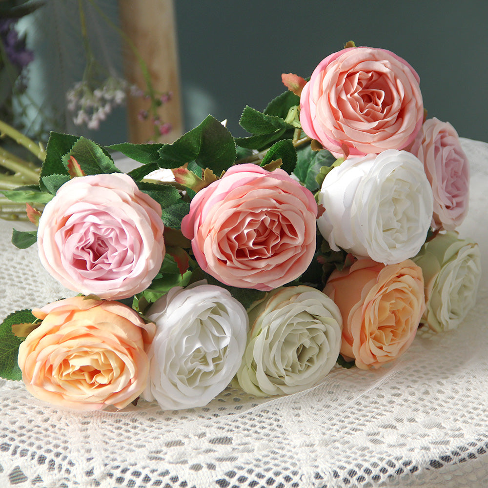 44cm Single Headed Tineke Rose Spray Artificial Flower Home Decoration Valentine's Day Decoration
