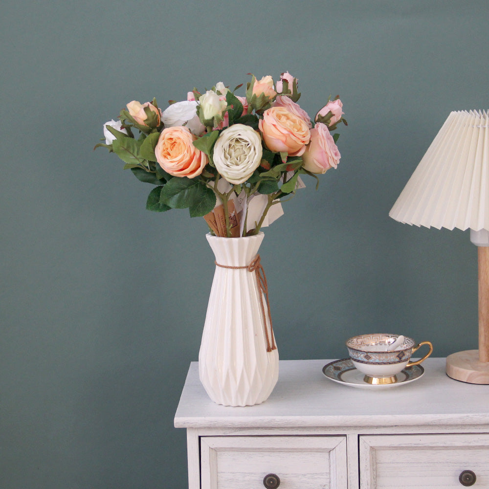 Most popular Artificial Rose Flower Artificial Flowering Plants for Home Decoration