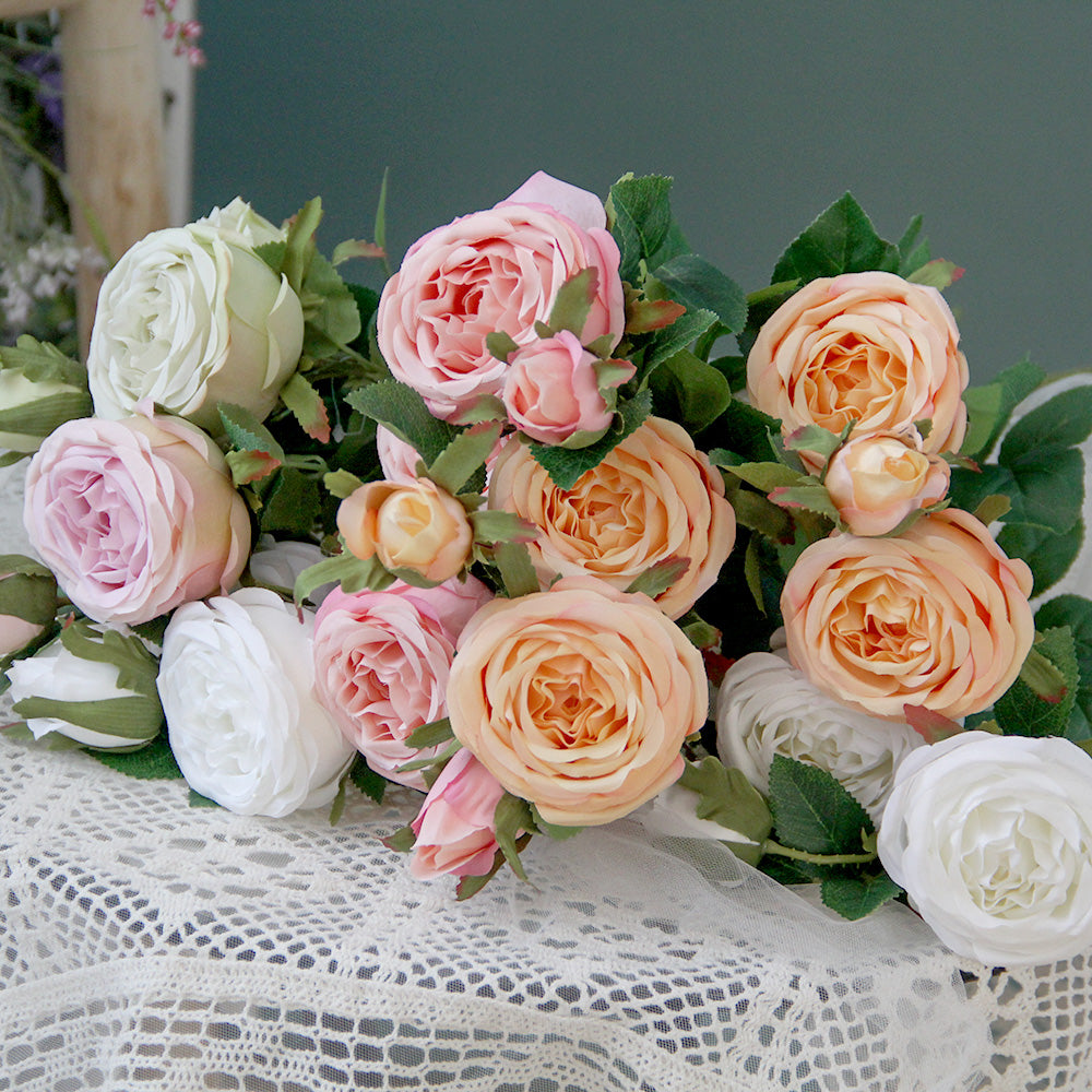 63cm 3 Heads Tineke Rose Spray Artificial Flower Home Decoration Table Decoration