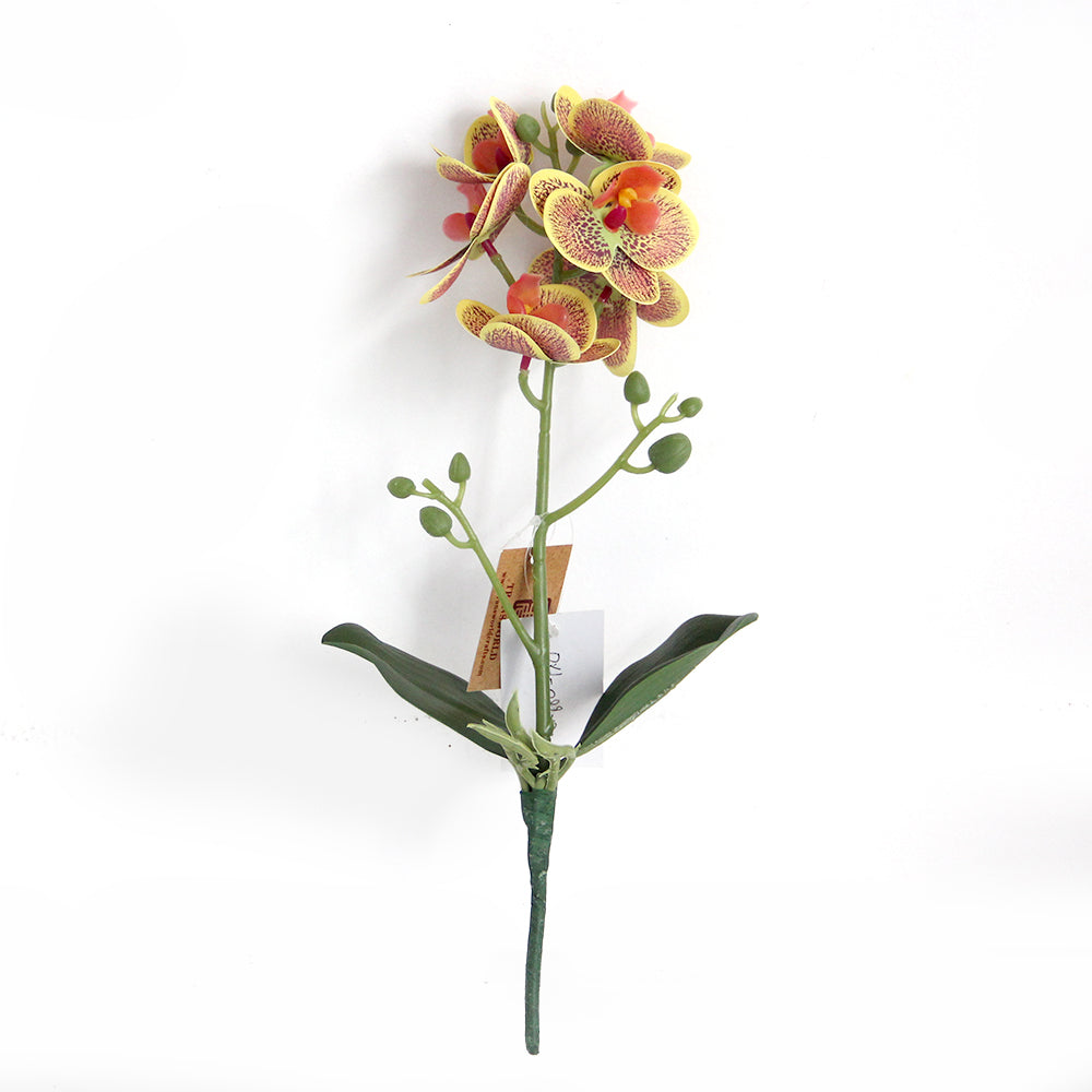 High Quality 3D 5heads Phalaenopsis Mini Artificial Flowers Orchid for Wedding Home Decoration