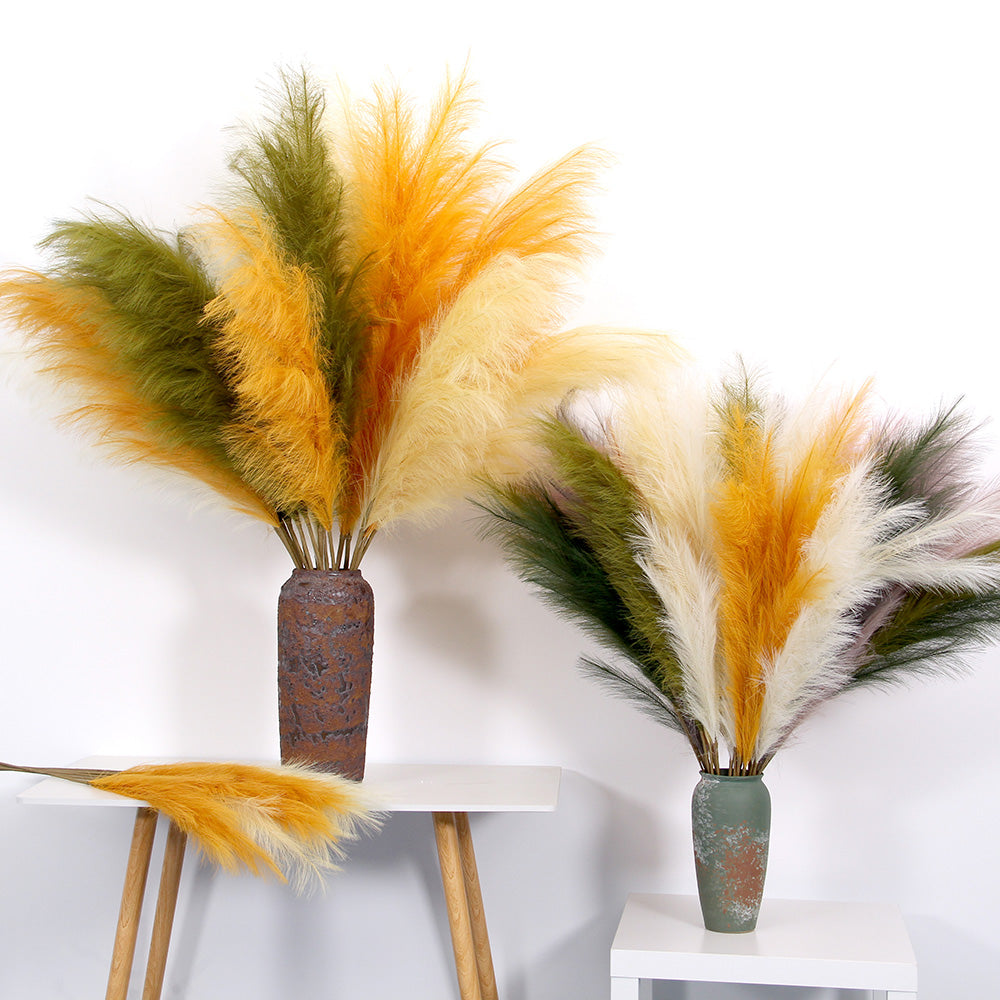 150cm colours 5 pcs a set artificial pampas grass for boho wedding home farmhouse decor
