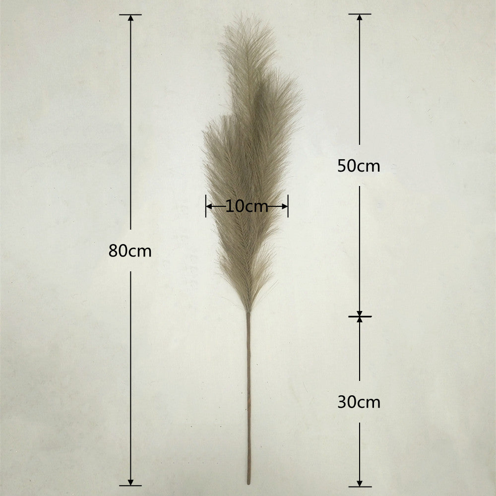 Factory Direct Sales 80CM Feather Pick Artificial Pampas Grass High Quality Greeen Pampas Grass Wedding Centerpieces