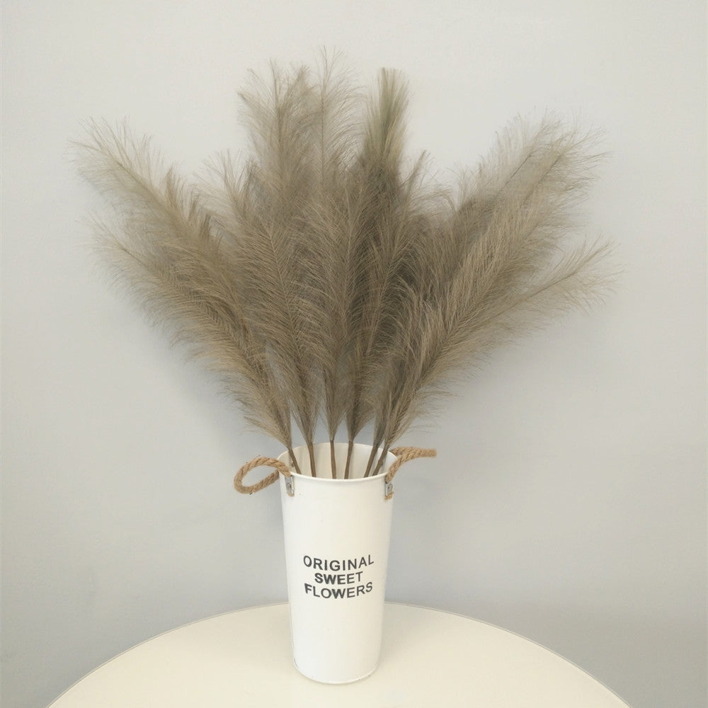 Factory Direct Sales 80CM Feather Pick Artificial Pampas Grass High Quality Greeen Pampas Grass Wedding Centerpieces