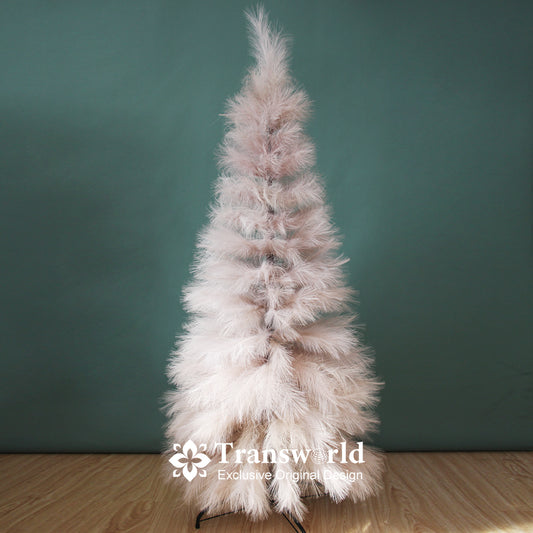 Originality Design 1.8m Handmade Pampas Grass Tree Unique Color Artificial Christmas Tree Hotel Cafe Wedding Event Decoration