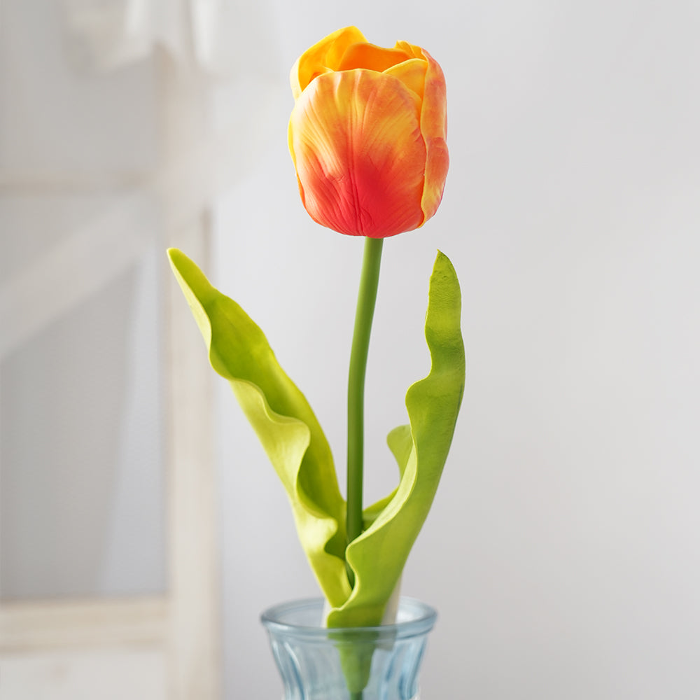 Wholesale PU Material Artificial Tulips Single Head Tulips Flower Decorative Flowers for Home Wedding Mother's Day Decorations