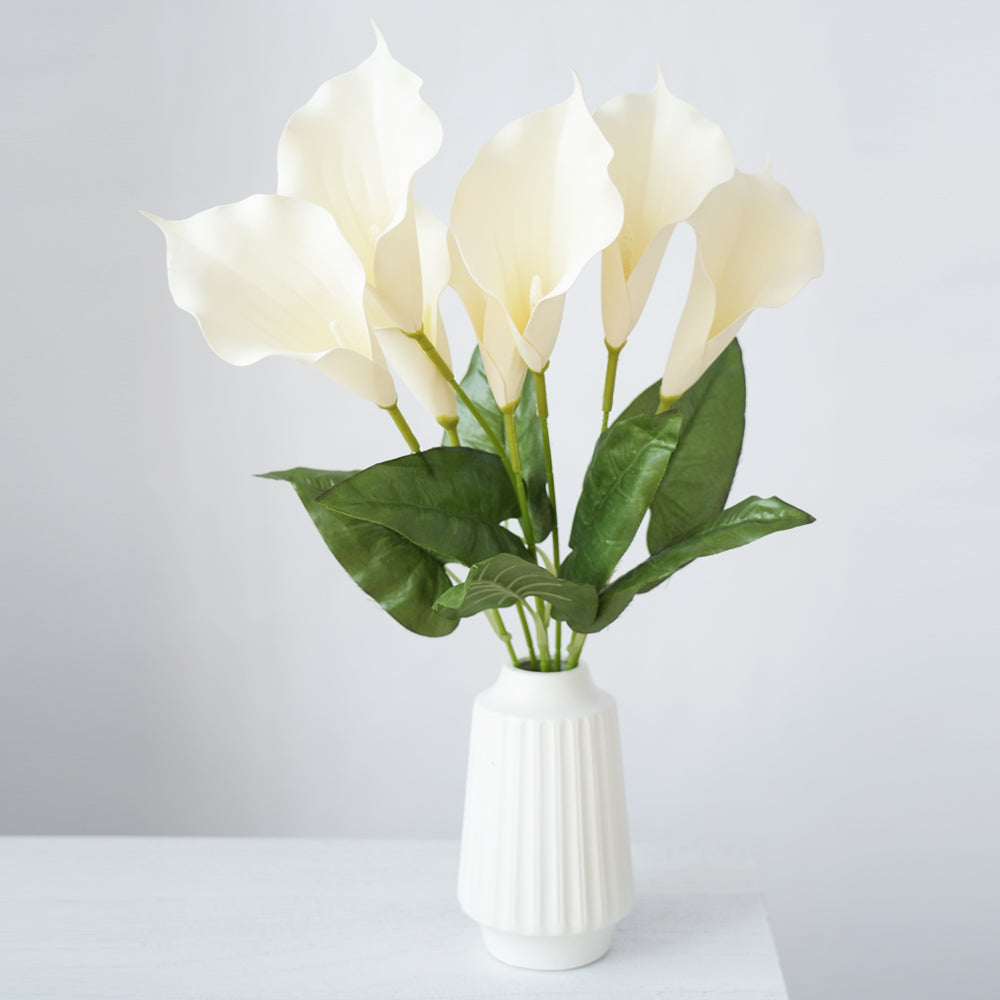 DIY 7head Calla Lily Artificial Flowers Silk Flowers Calla Lily Bouquet For Indoor and Outdoor Decor Wedding Flower Arrangement