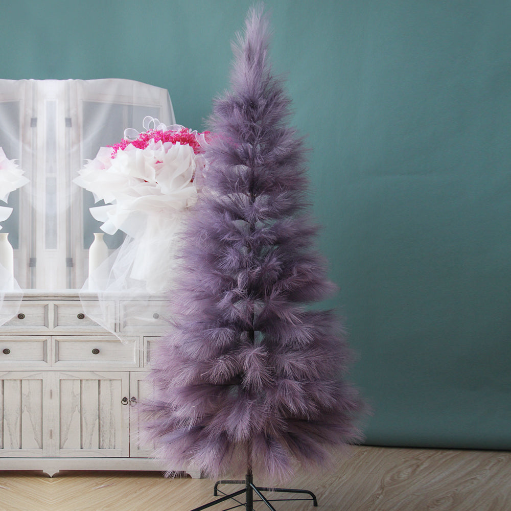 Original Design 1.8m Pure Lilac Artificial Pampas Tree Wedding Home Decoration Tree Pampas Grass Artificial Christmas Tree