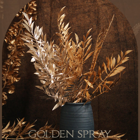 Hot Sale 53cm Artificial Golden Leaf 20years Artificial Flower Experience Simulation Of Apple Tree Branches And Leaves