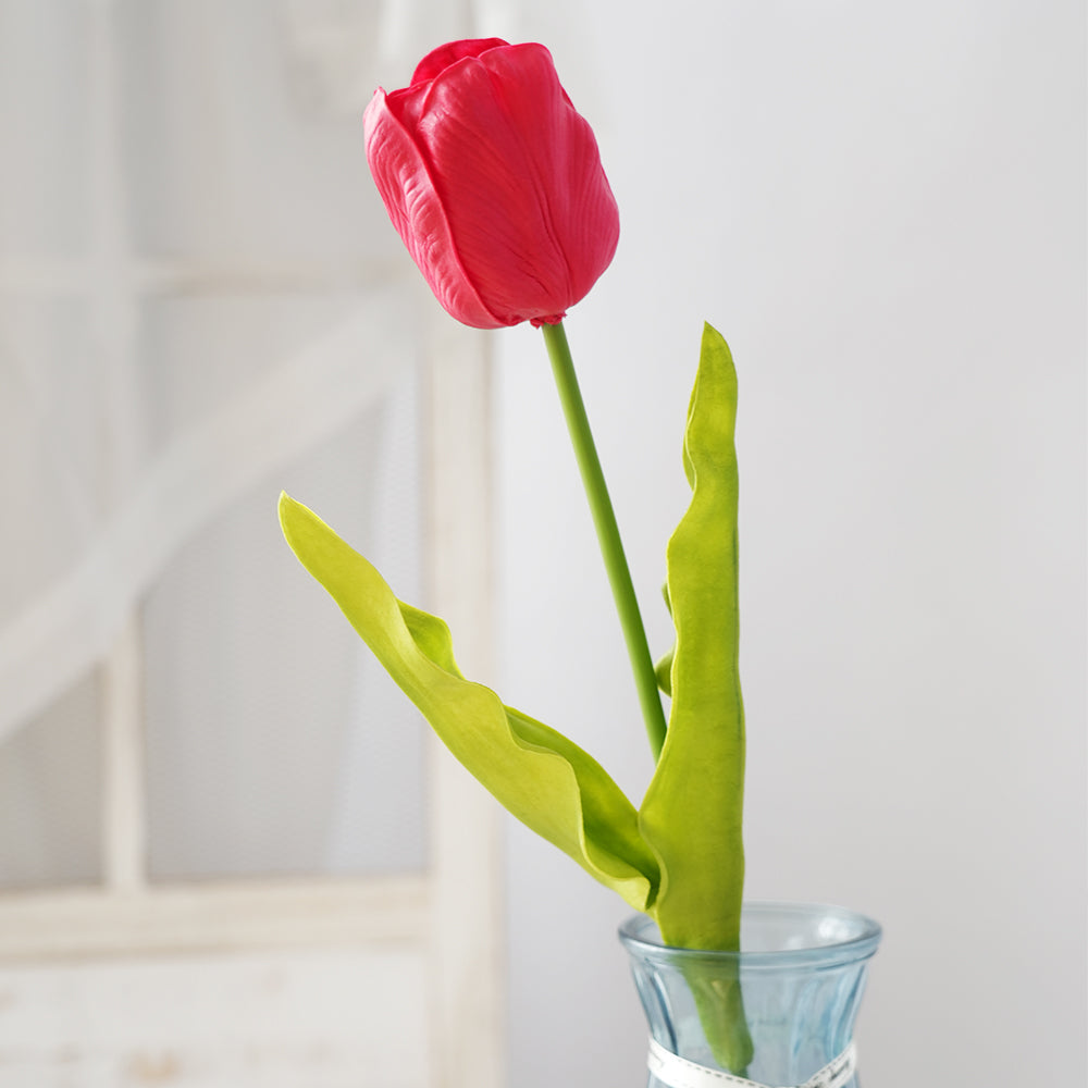 Wholesale PU Material Artificial Tulips Single Head Tulips Flower Decorative Flowers for Home Wedding Mother's Day Decorations