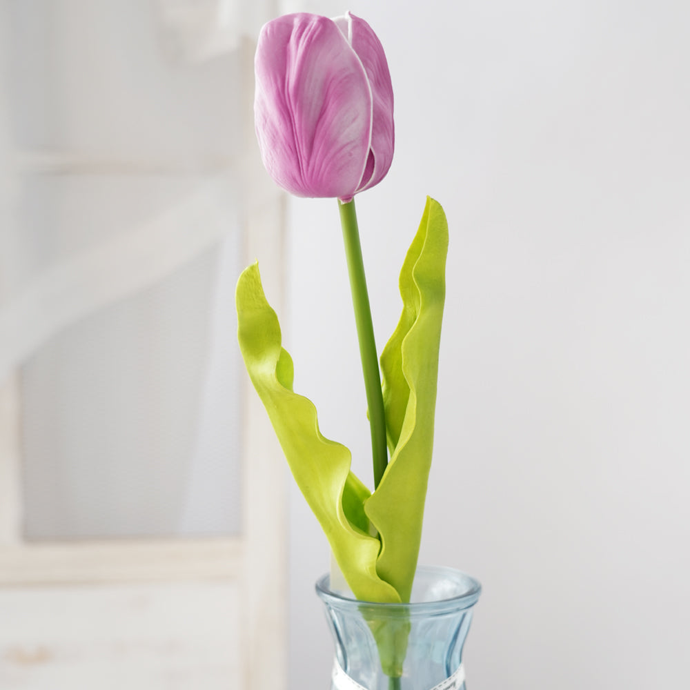 Wholesale PU Material Artificial Tulips Single Head Tulips Flower Decorative Flowers for Home Wedding Mother's Day Decorations