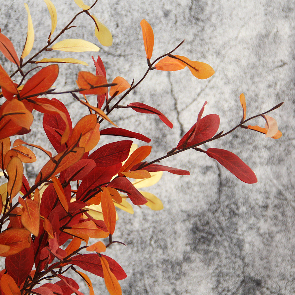 Trending Products 2024 New Arrivals Three Forks Artificial Olive Leaf Autumn Color Artificial Leaves For Store Home Hotel Decor
