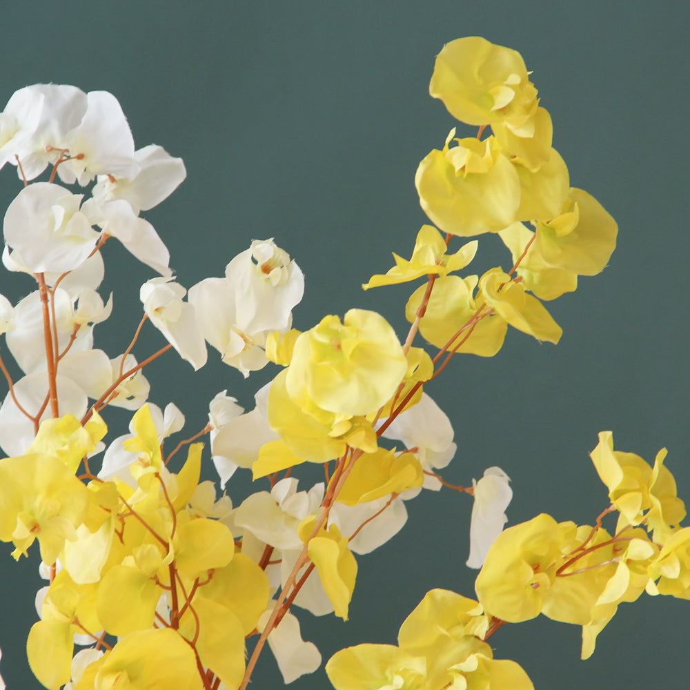 1m Tall Artificial Flowers Decor Cymbidium Orchids Flower Floral Spray Artificial Flowers Wholesale For Home Wedding Decoration