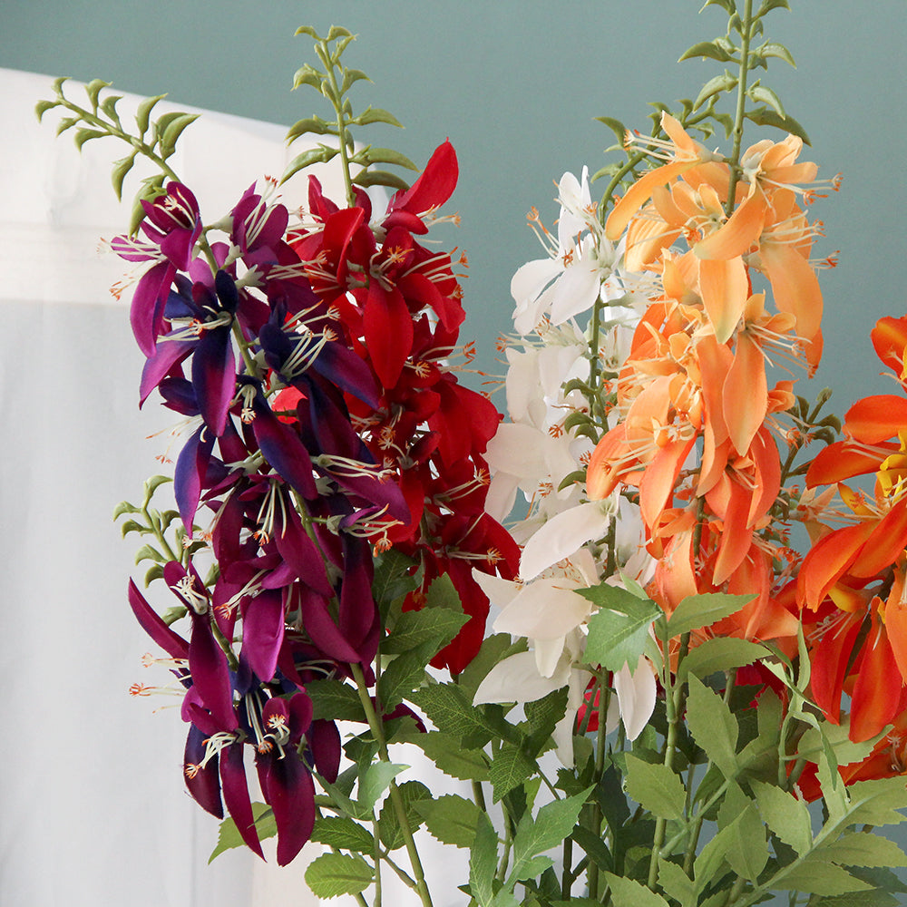39.37INCH Artificial Plants and Flowers Long Branch Erythrina Flower Multicolour Artificial Flowers Decor Hpme Party Store Decor