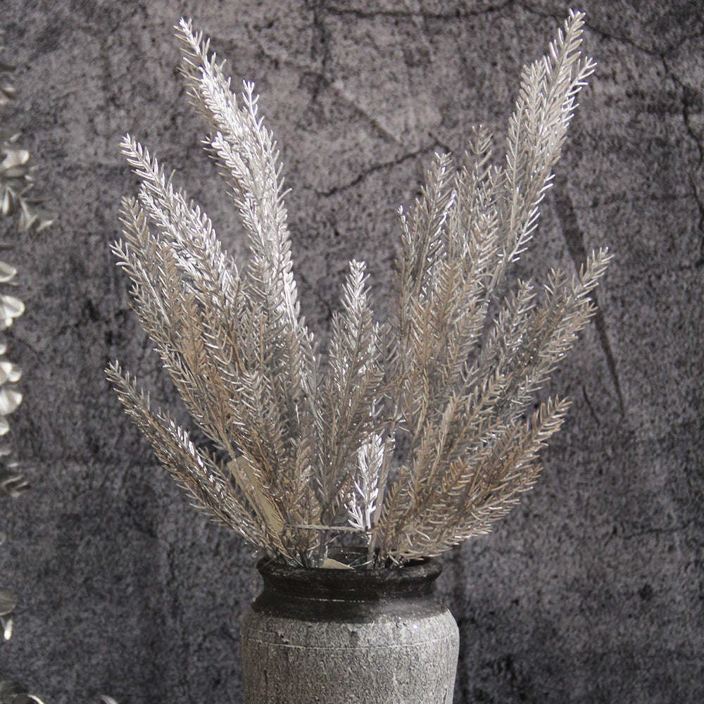 Whosale 19.69INCH Artificial Plastic Branches Glitter Leaves Popular Decorative Dry Branches for Home Interior Decoration