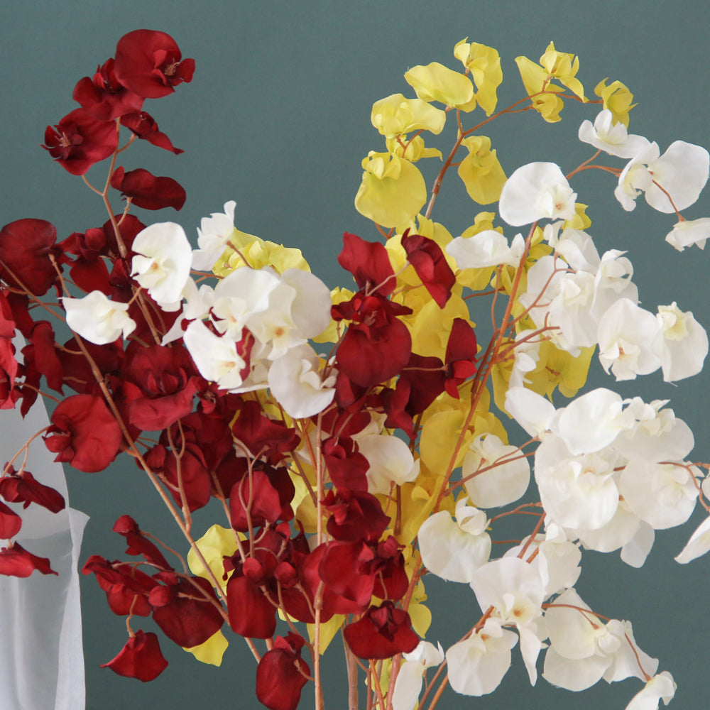 1m Tall Artificial Flowers Decor Cymbidium Orchids Flower Floral Spray Artificial Flowers Wholesale For Home Wedding Decoration