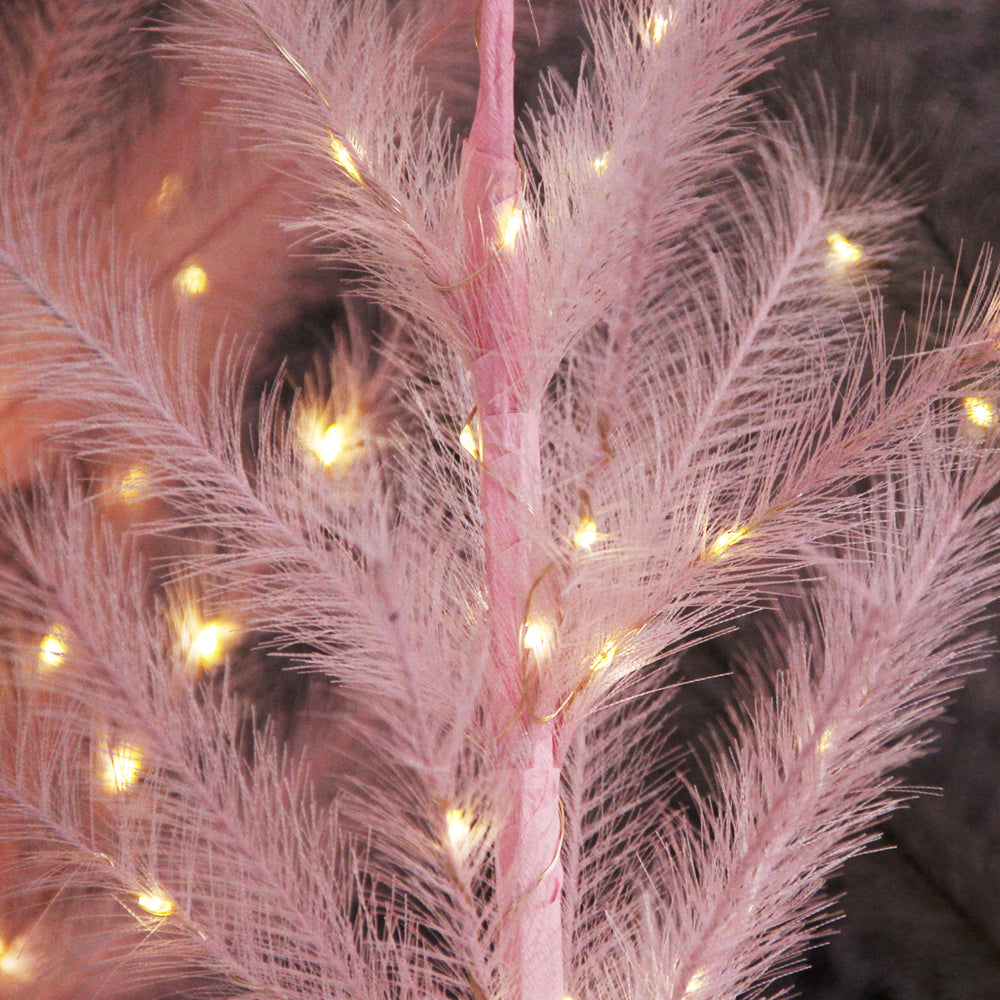 New Design 60cm Christmas Tree With Led Lights Small Artificial Pampas Grass Tree With Light Celebration Home Event Party