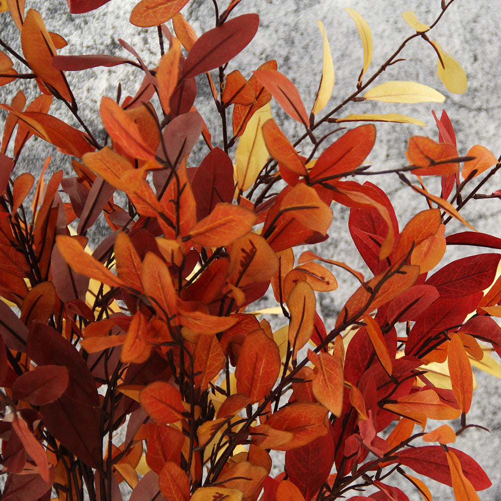 Trending Products 2024 New Arrivals Three Forks Artificial Olive Leaf Autumn Color Artificial Leaves For Store Home Hotel Decor
