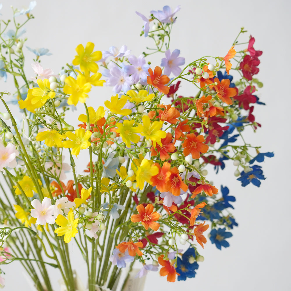 Factory Wholesale Artificial Silk Flower Arrangements for Spring Summer Floral Sprig Decorative Wedding Home Graduation Stem