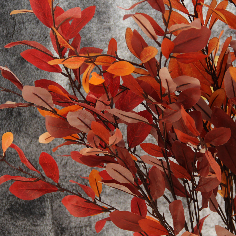 Trending Products 2024 New Arrivals Three Forks Artificial Olive Leaf Autumn Color Artificial Leaves For Store Home Hotel Decor