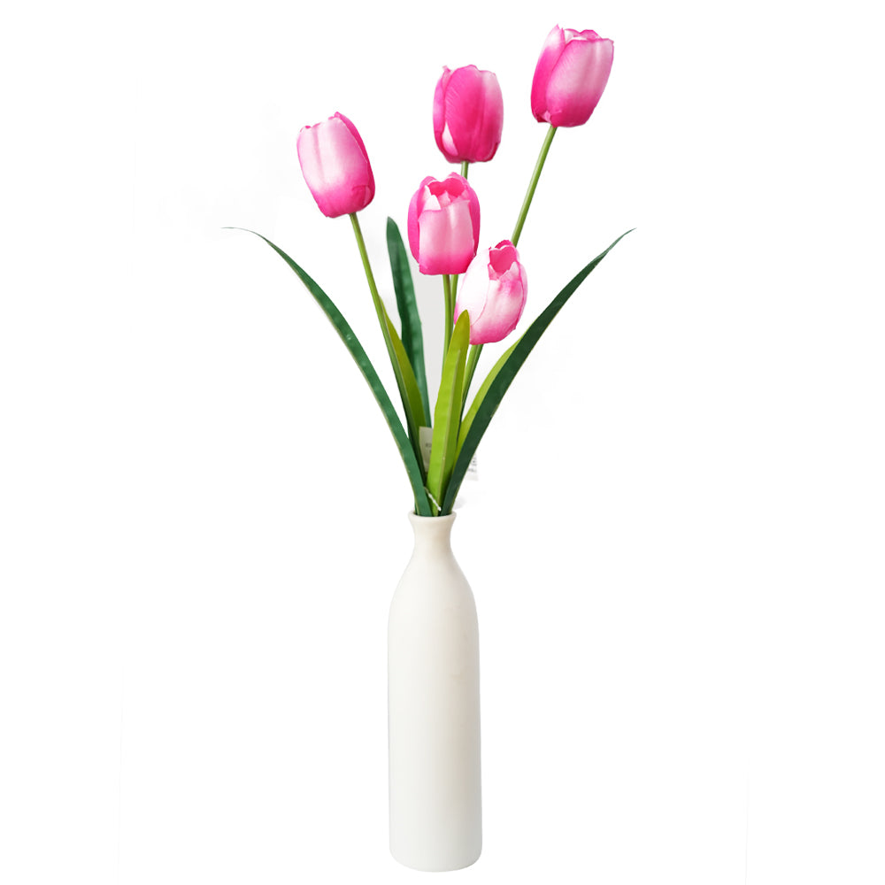 Wholesale 5-head Artificial Tulips DIY Decorations Flowers Bendable Stem Tulip Flowers Event Centerpiece Home Decoration