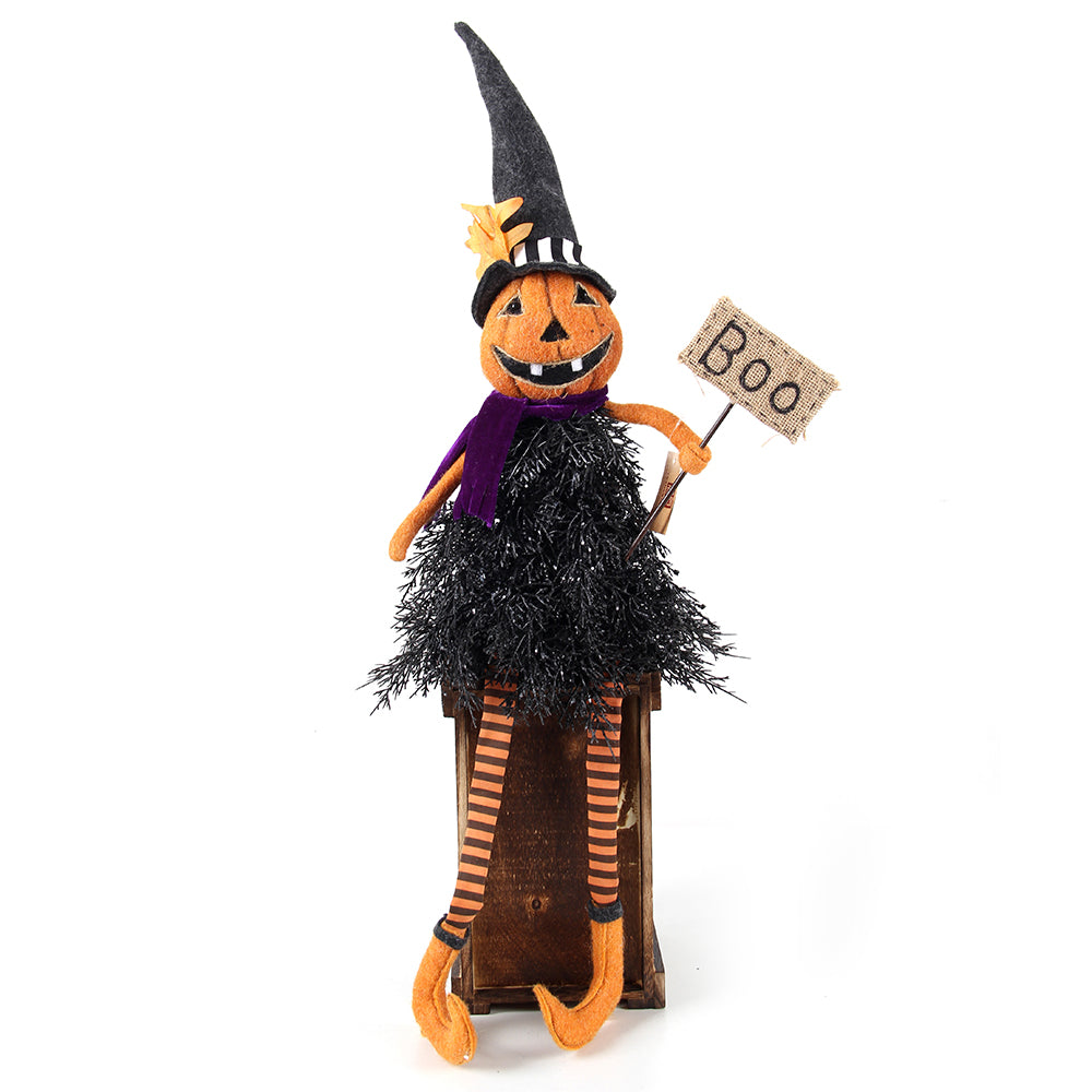 Creative Design Hand Made Halloween Scary Dolls Halloween Decoration Scarecrow Pumpkin Grimace Toy Party Decor