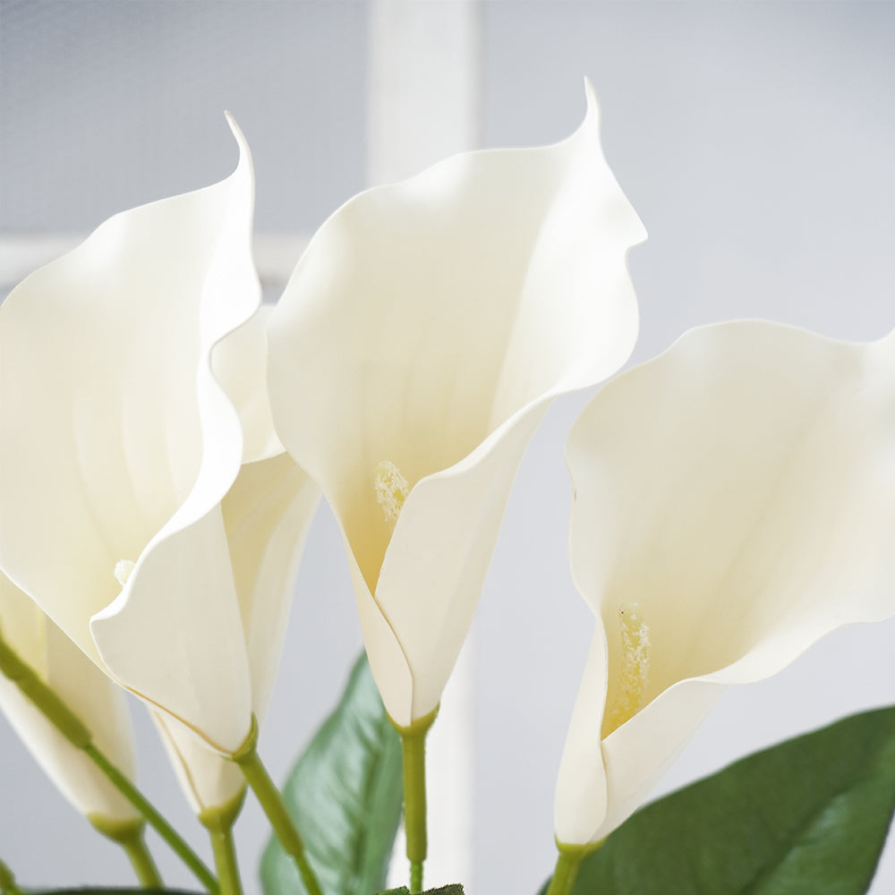 DIY 7head Calla Lily Artificial Flowers Silk Flowers Calla Lily Bouquet For Indoor and Outdoor Decor Wedding Flower Arrangement