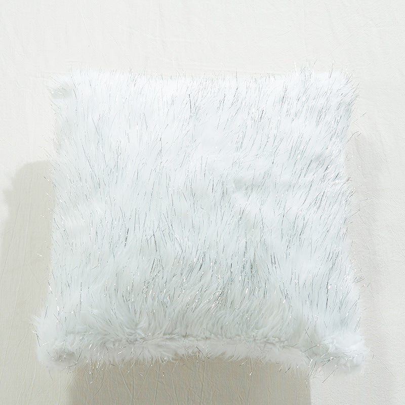 Plush Creamy-White Throw Pillows Comfortable Soft White Silver Wire Decorative & Throw Pillows For Home Decorations